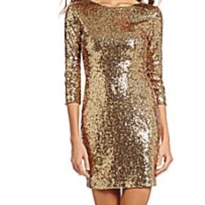 Gianni Bini Gold Sequin Dress
